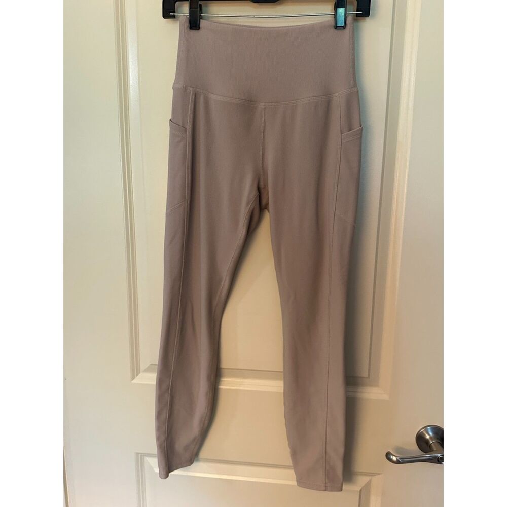 Move Theory Women's Sz Small Cream Side Pocket Leggings Women's Sz S